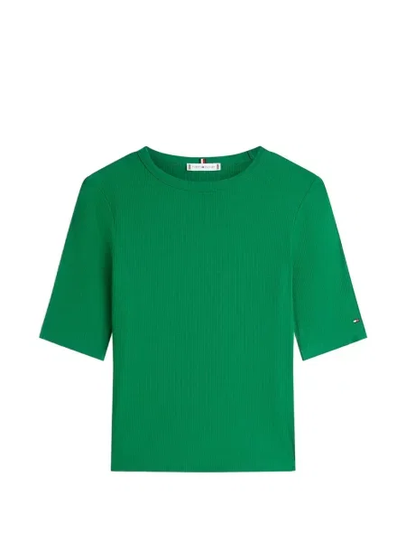 Tricou Tommy Hilfiger tricotate verde
