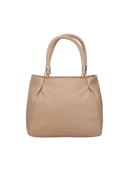 Shopperka Love Moschino beżowa
