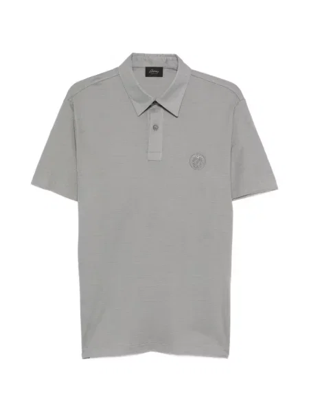 Polo Brioni cu broderie gri
