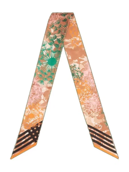 Fular Lancel de mătase cu model floral cu imagine