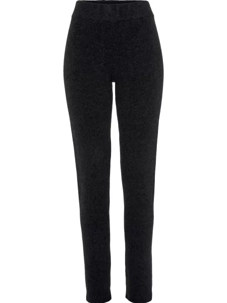 LASCANA Pantaloni gri metalic / amestecat negru