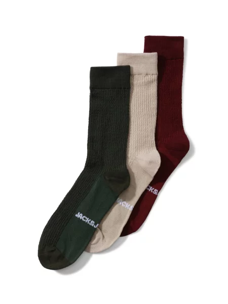 JACK & JONES Șosete JACHENCE deschis / verde pin / roşu închis gri