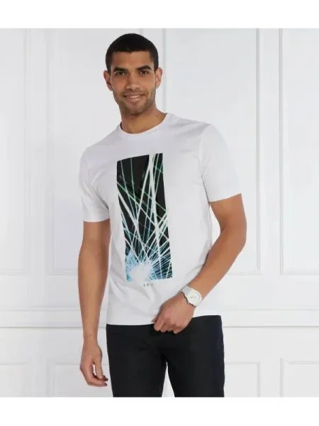 BOSS GREEN Póló Tee 6 | stretch fehér
