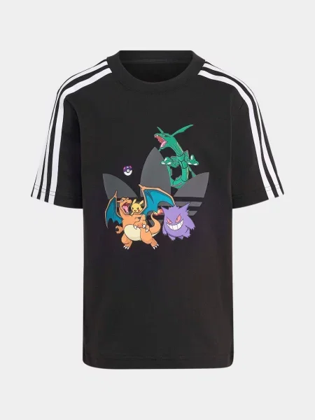Adidas Originals majica za djecu od pamuka POKEMON crna