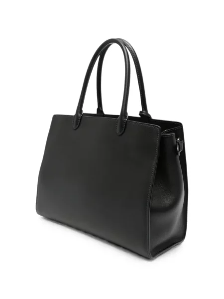 Geantă shopper Prada din piele cu autograf negru