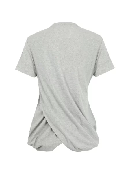 Tricou Loewe cu broderie drapate gri