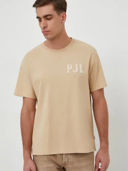 Футболка Pepe Jeans з аплікацією бежевий