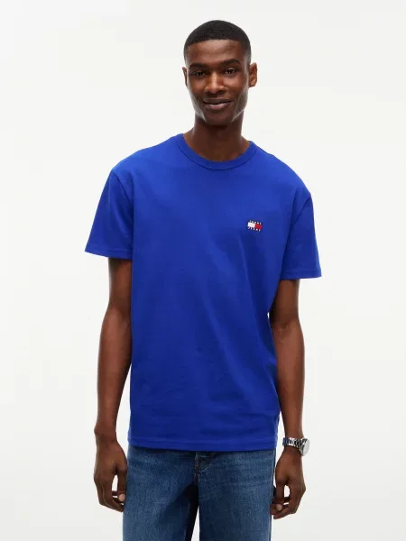 Tommy Jeans Tričko Tommy Badge' modrá