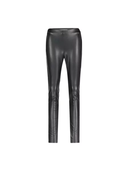 Raffaello Rossi Legginsy Resa Z Imitacji Skóry beige czarne
