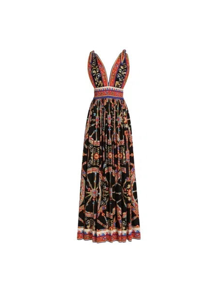 Długa sukienka maxi Dolce And Gabbana z nadrukiem