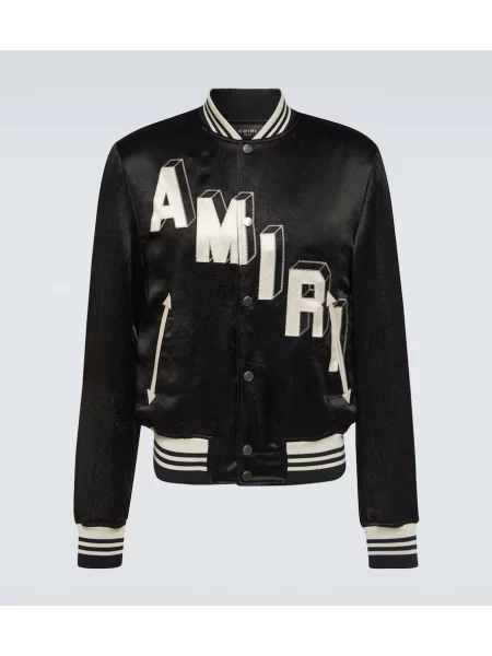 Satenska jakna Amiri črna