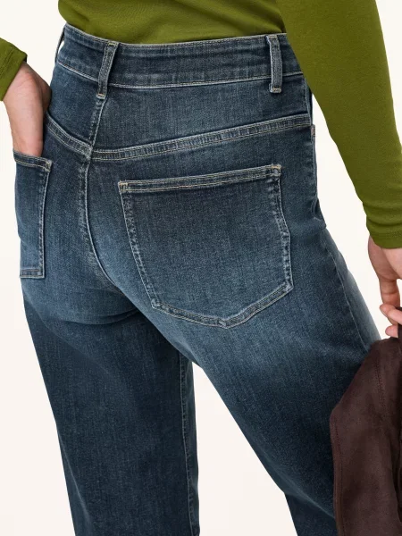 Only Široké Džíny dark blue denim modré