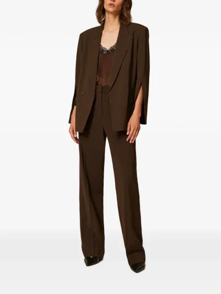 Twill nadrág Twinset barna