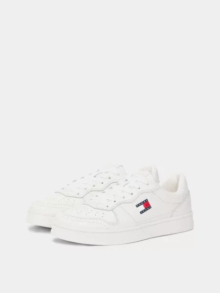 Кожаные кроссовки Tommy Hilfiger бежевые