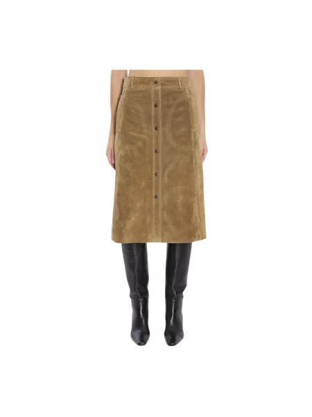 Spódnica Arma zamszowa zielona