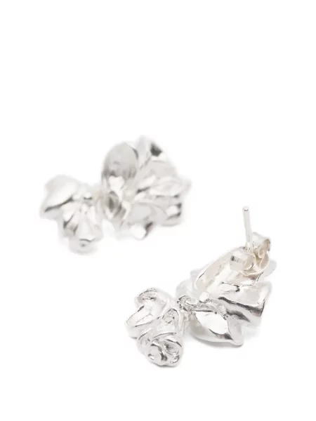 Cercei Completedworks cu model floral argintiu