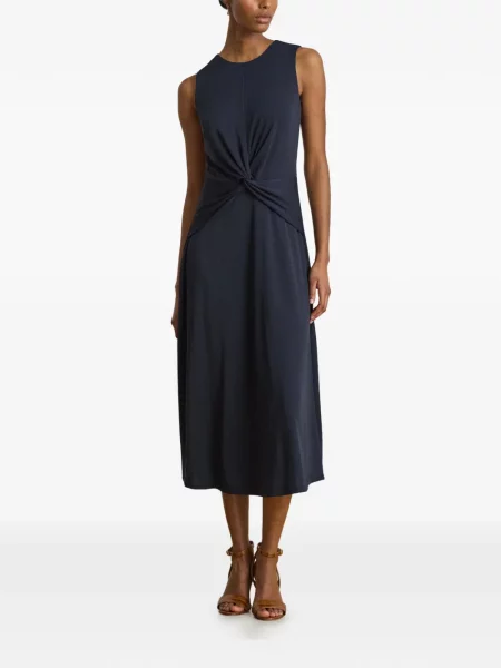 Rochie midi Lauren Ralph Lauren din jerseu albastru