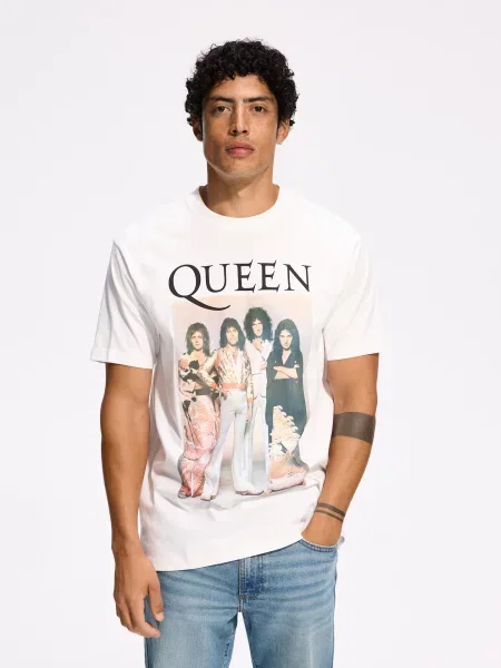 Reserved футболка Queen кремовий 