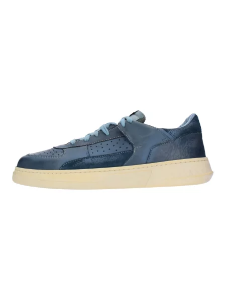Buty do biegania Run Of skórzane do biegania niebieskie