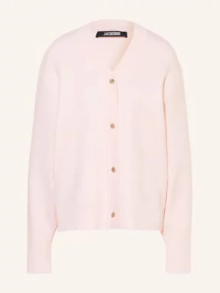 Jacquemus Sweter Le Cardigan Doppio Z Wełny Merynosowej rosa różowy