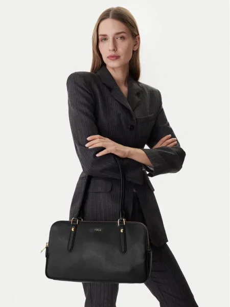 Geantă Furla Giulia M CN negru