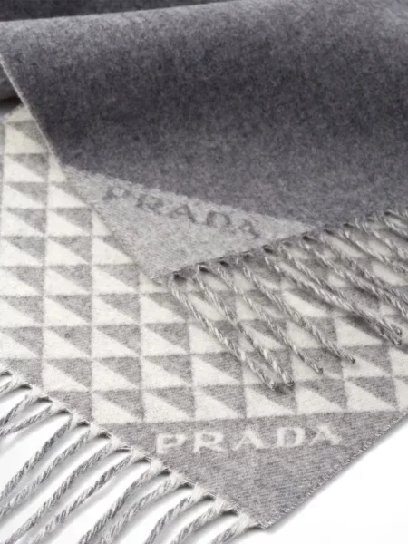Vilnonis šalikas Prada pilka