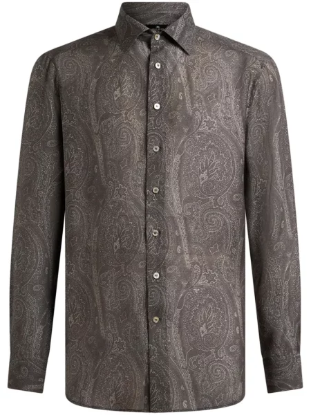 Cămașă Etro cu imagine cu model paisley negru