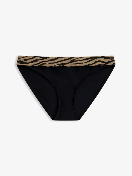 Figi bikini z błyszczącego materiału czarne