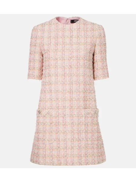 Rochie Versace din tweed roz