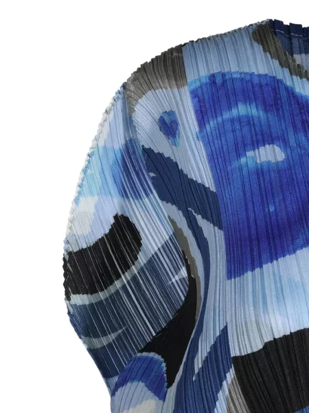 Μπλούζα Pleats Please Issey Miyake με σχέδιο με αφηρημένο print μπλε