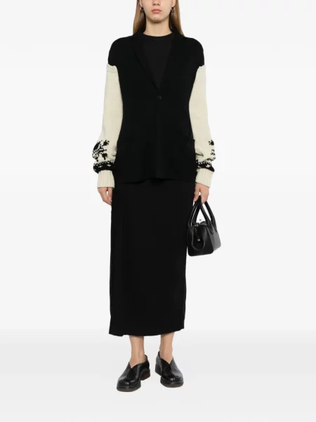 Вълнена жилетка Yohji Yamamoto черно