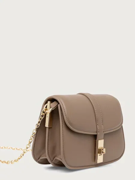 Colier Tommy Hilfiger din piele bej