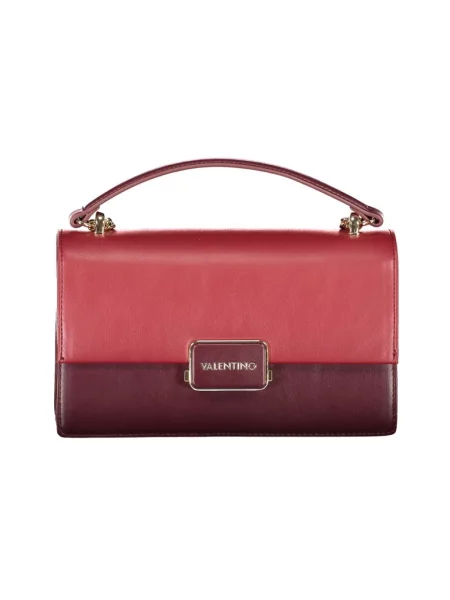 Lniana torebka na łańcuszku Valentino czerwona