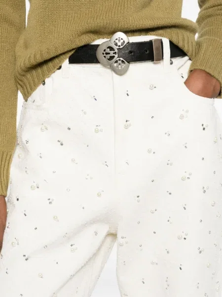 Pantaloni Golden Goose alb