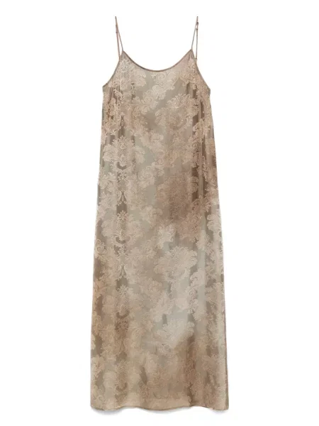 Rochie midi Uma Wang până la genunchi de costum maro