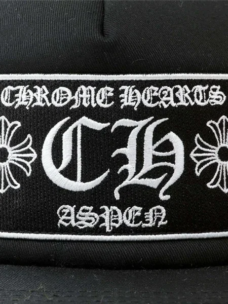 Șapcă Chrome Hearts cu motiv cu inimi negru
