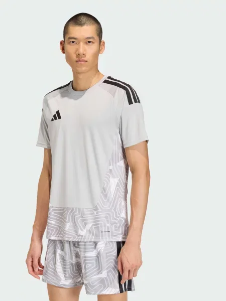 Футболка adidas комбінований верх сірий