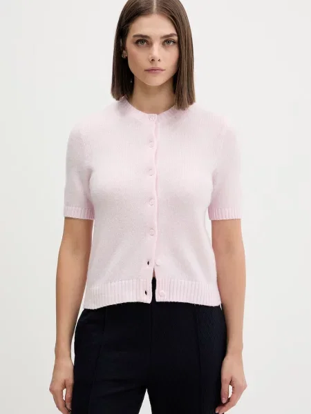 HUGO Blue cardigan pentru femei cu lână Scutina_B albastru