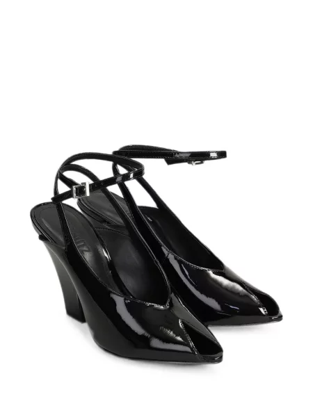 Pantofi cu toc Schutz din piele cu bretele negru