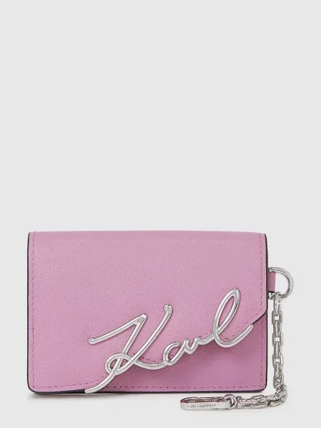 Karl Lagerfeld Kožená peňaženka K/SIGNATURE ružová