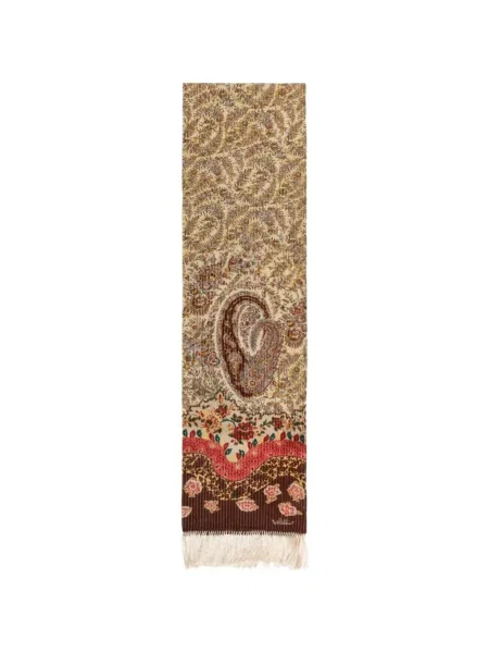 Fular Valentino Garavani cu franjuri cu model paisley