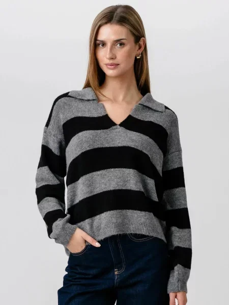 TEESHOPPEN Pulover Nora Knit negru