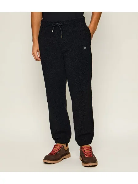 HUGO Din fleece pantaloni de trening Derypood negru