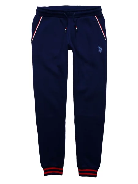 U.S. POLO ASSN. Hlače temno modra / rdeča bela