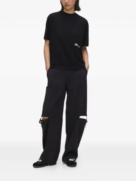Φλοράλ μπλούζα Karl Lagerfeld Jeans με σχέδιο μαύρο