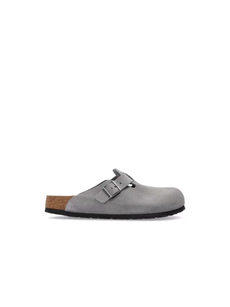 Klapki Birkenstock zamszowe fioletowe
