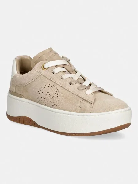 MICHAEL Michael Kors Dottie Lace Up sneakers pentru femei din piele întoarsă bej