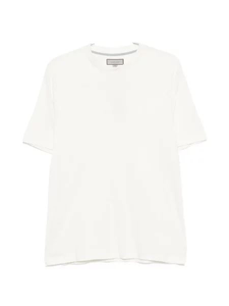 Tricou Canali cu decolteu rotund alb