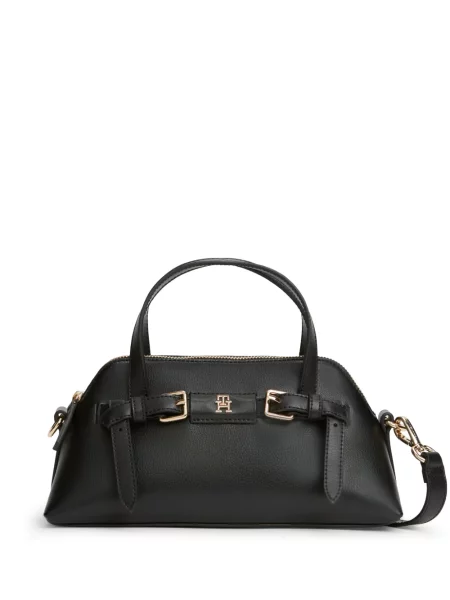 Geantă shopper Tommy Hilfiger cu autograf negru