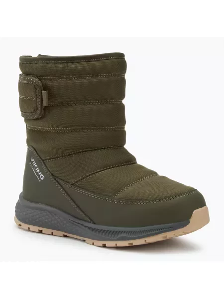 Śniegowce dziecięce Viking Equip Warm Waterproof 1V Pull On olive zielone